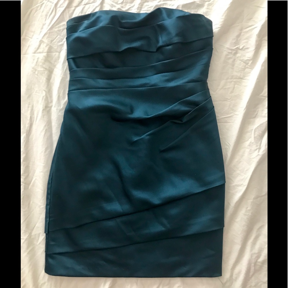 David’s Bridal Bridesmaid Dress in Peacock